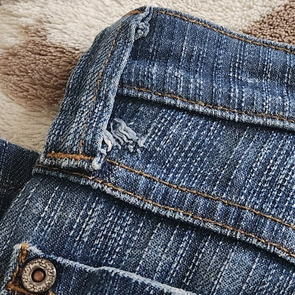 Vintage Frankie B Embroidered Butterfly Pockets Jeans Size 2 - Picture 7 of 14